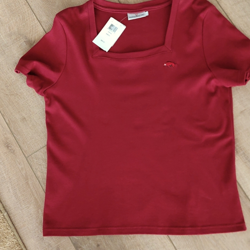 NWT Women's Size XXL Razorback Square Neck Short Sleeve Top
